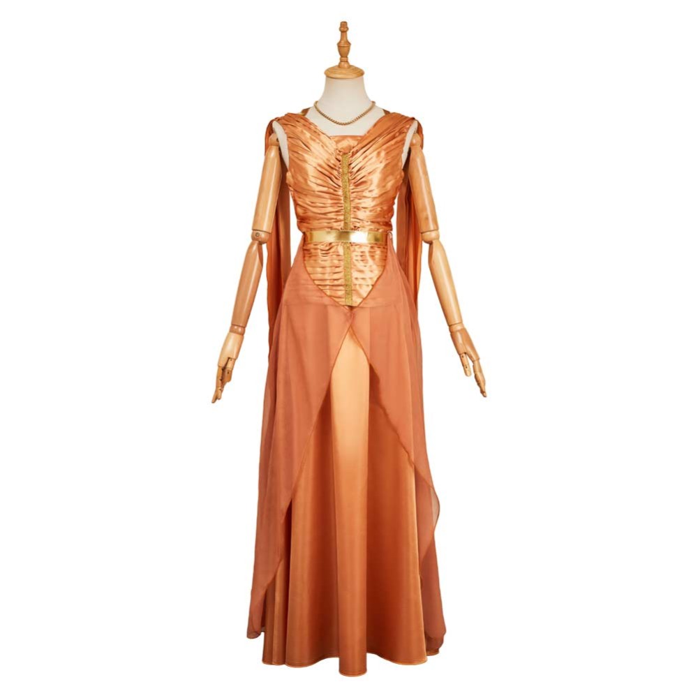 Andor Season 2 Mon Mothma Golden Veil Gown Set Party Cosplay Costume Halloween Carnival