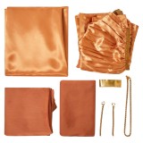 Andor Season 2 Mon Mothma Golden Veil Gown Set Party Cosplay Costume Halloween Carnival