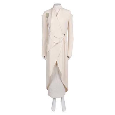 Andor Season 2 Mon Mothma Beige Formal Dress Cosplay Costume Halloween Carnival Outfit