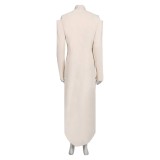 Andor Season 2 Mon Mothma Beige Formal Dress Cosplay Costume Halloween Carnival Outfit