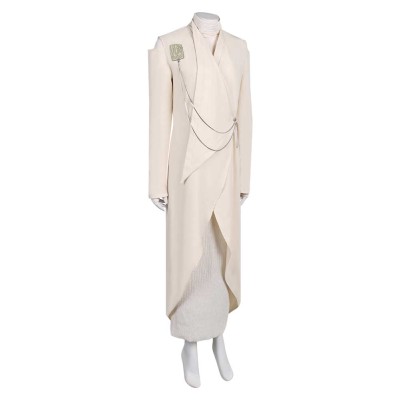 Andor Season 2 Mon Mothma Beige Formal Dress Cosplay Costume Halloween Carnival Outfit