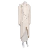 Andor Season 2 Mon Mothma Beige Formal Dress Cosplay Costume Halloween Carnival Outfit