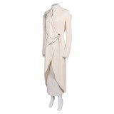 Andor Season 2 Mon Mothma Beige Formal Dress Cosplay Costume Halloween Carnival Outfit