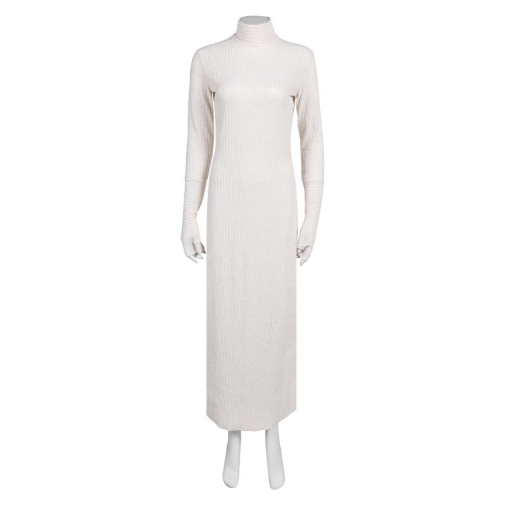 Andor Season 2 Mon Mothma Beige Formal Dress Cosplay Costume Halloween Carnival Outfit