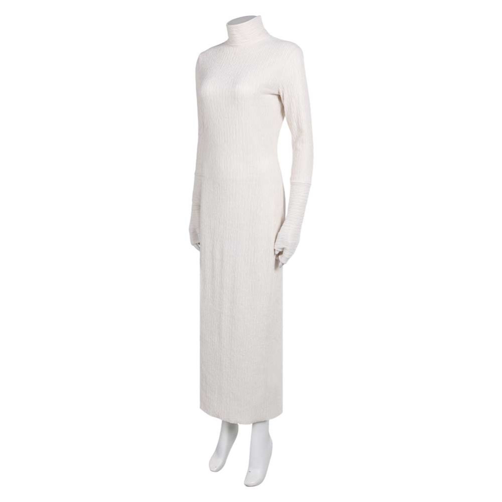 Andor Season 2 Mon Mothma Beige Formal Dress Cosplay Costume Halloween Carnival Outfit
