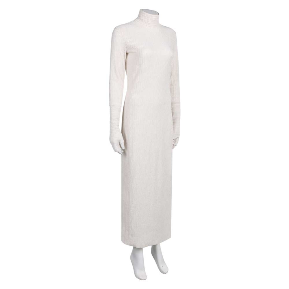 Andor Season 2 Mon Mothma Beige Formal Dress Cosplay Costume Halloween Carnival Outfit