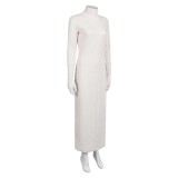 Andor Season 2 Mon Mothma Beige Formal Dress Cosplay Costume Halloween Carnival Outfit