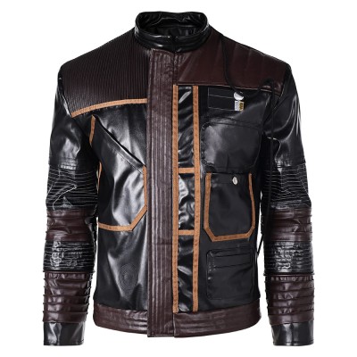 Andor Season 2 Cassian Andor Black Leather Jakcket Suit Cosplay Costume Halloween Carnival Outfit