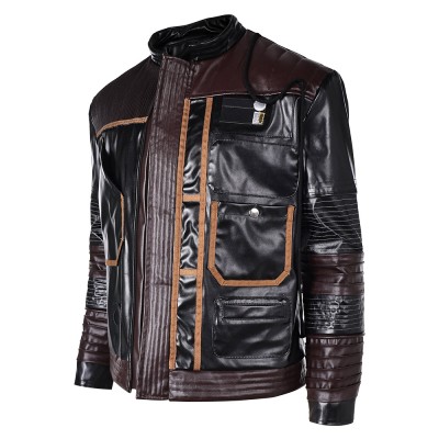 Andor Season 2 Cassian Andor Black Leather Jakcket Suit Cosplay Costume Halloween Carnival Outfit