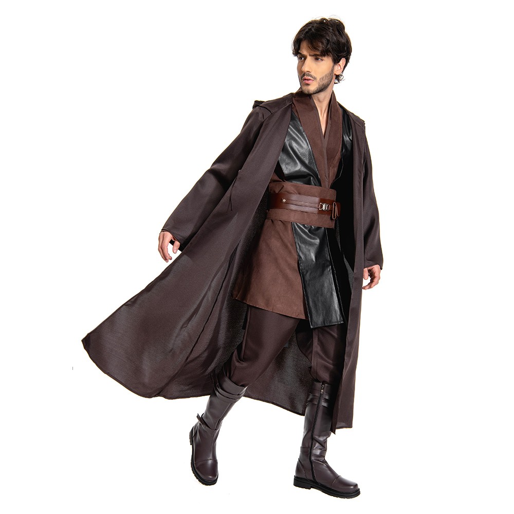 Anakin Skywalker Jedi Robe Suit Cosplay Costume Halloween Carnival Outfit