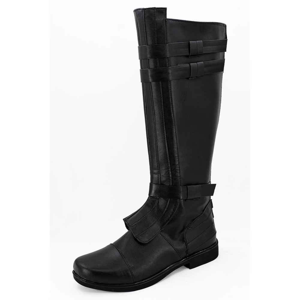 Anakin Skywalker Black Boots Shoes Cosplay Costume Halloween Carnival