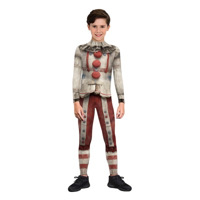 American Horror Story 13 Twisty the Clown Gray Cosplay Costume Halloween Carnival Outfit