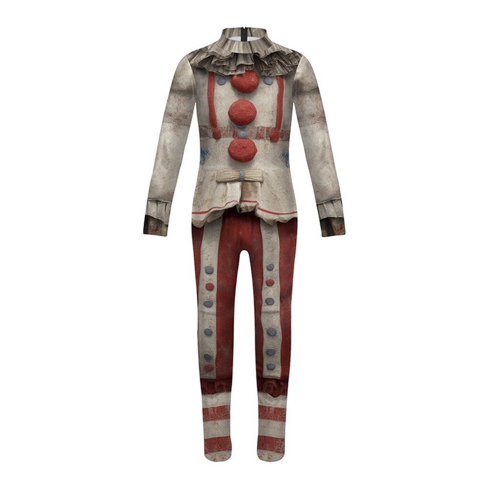 American Horror Story 13 Twisty the Clown Gray Cosplay Costume Halloween Carnival Outfit