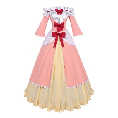 Always a Catch Maria Annunziata Women Pink Dress Cosplay Costume Halloween Carnival Outfit