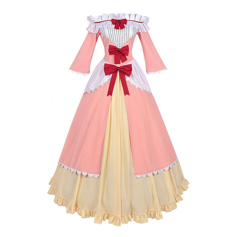 Always a Catch Maria Annunziata Women Pink Dress Cosplay Costume Halloween Carnival Outfit