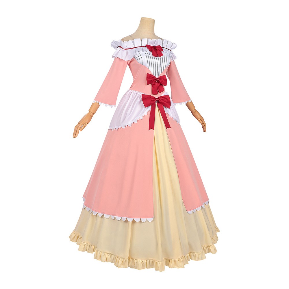 Always a Catch Maria Annunziata Women Pink Dress Cosplay Costume Halloween Carnival Outfit