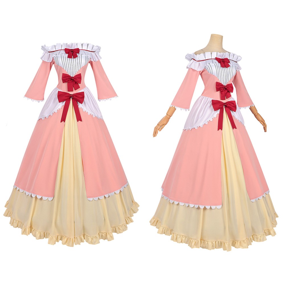 Always a Catch Maria Annunziata Women Pink Dress Cosplay Costume Halloween Carnival Outfit