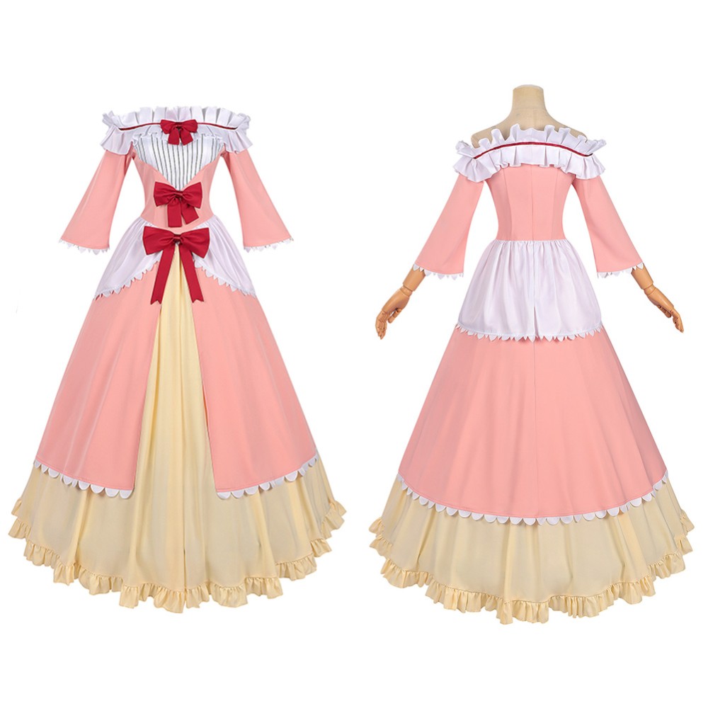 Always a Catch Maria Annunziata Women Pink Dress Cosplay Costume Halloween Carnival Outfit