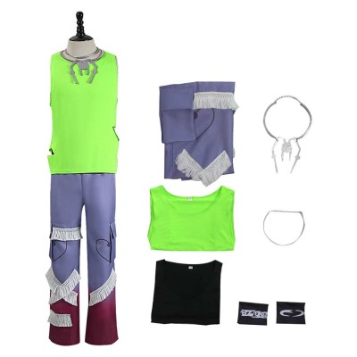 Alien Stage Till Men Green Vest Pants Party Cosplay Costume Halloween Carnival Outfit