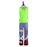 Alien Stage Till Men Green Vest Pants Party Cosplay Costume Halloween Carnival Outfit