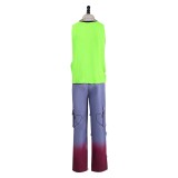 Alien Stage Till Men Green Vest Pants Party Cosplay Costume Halloween Carnival Outfit