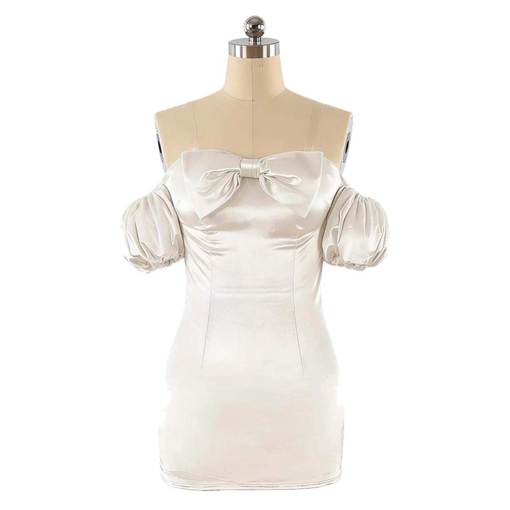Alien Stage Sua Women White Dress Cosplay Costume Halloween Carnival Outfit