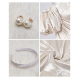 Alien Stage Sua Women White Dress Cosplay Costume Halloween Carnival Outfit