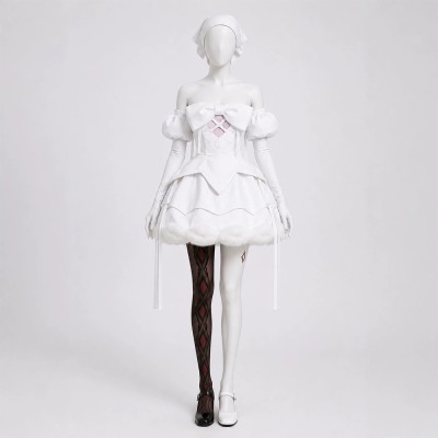 Alien Stage Sua Women White Dress Cosplay Costume Halloween Carnival
