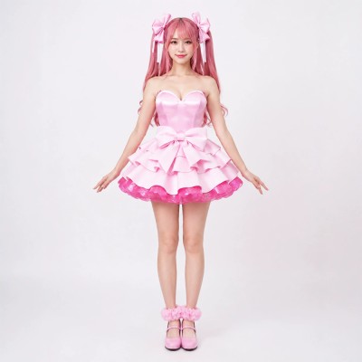 Alien Stage MIZi Women Pink Dress Cosplay Costume Halloween Carnival Outfit