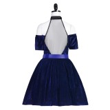 Alien Stage Mizi Purple Dress Stage Cosplay Costume Halloween Carnival Outfit