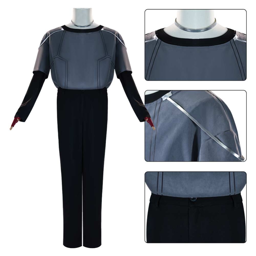 Alien Stage Ivan Men BlacK Stage Cosplay Costume Halloween Carnival Outfit