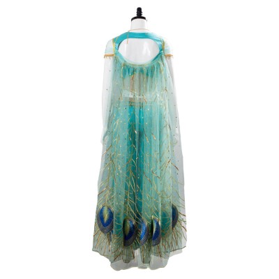 Aladdin Naomi Scott Princess Jasmine Peacock Festival Party Cosplay Costume Halloween Carnival Outfit