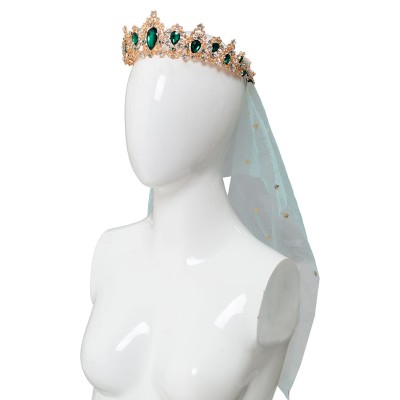 Aladdin Naomi Scott Princess Jasmine Peacock Festival Party Cosplay Costume Halloween Carnival Outfit