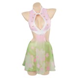 Aime Kanroji Mitsuri Swimsuit Party Disguise Suit Cosplay Costume Halloween Carnival