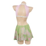 Aime Kanroji Mitsuri Swimsuit Party Disguise Suit Cosplay Costume Halloween Carnival