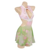 Aime Kanroji Mitsuri Swimsuit Party Disguise Suit Cosplay Costume Halloween Carnival
