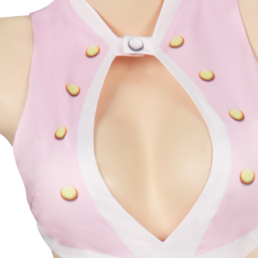 Aime Kanroji Mitsuri Swimsuit Party Disguise Suit Cosplay Costume Halloween Carnival