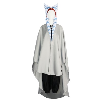Ahsoka Tano Women Adult Cloak Set Cosplay Costume Halloween Carnival Outfit
