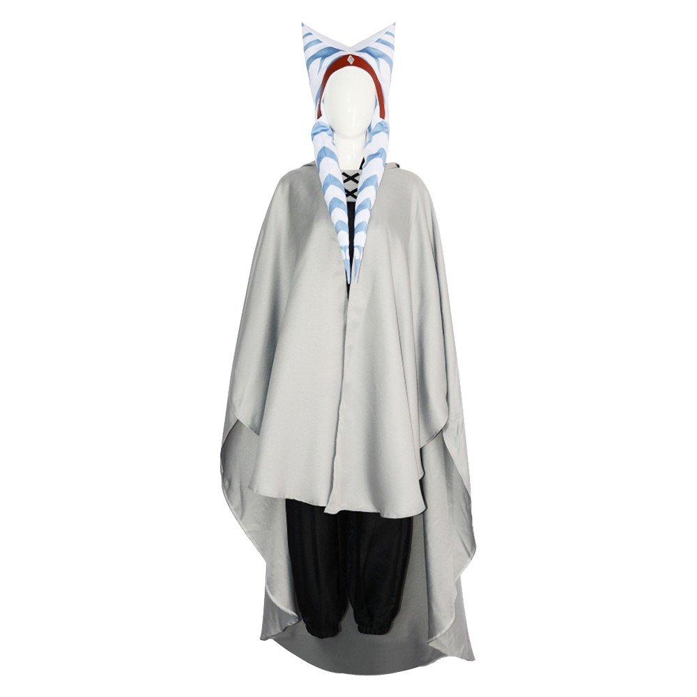 Ahsoka Tano Women Adult Cloak Set Cosplay Costume Halloween Carnival Outfit