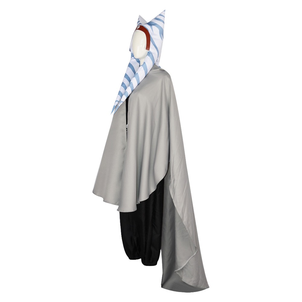Ahsoka Tano Women Adult Cloak Set Cosplay Costume Halloween Carnival Outfit