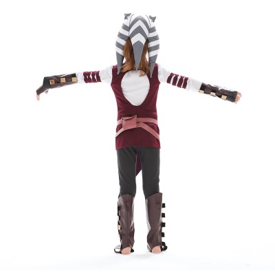 Kids Children Ahsoka Tano Suit Cosplay Costume Halloween Carnival Outfit