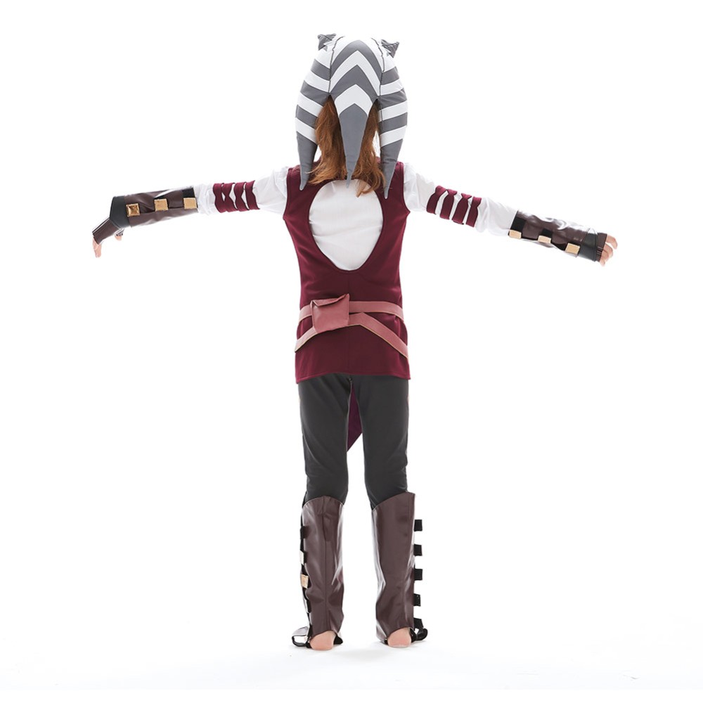 Kids Children Ahsoka Tano Suit Cosplay Costume Halloween Carnival Outfit