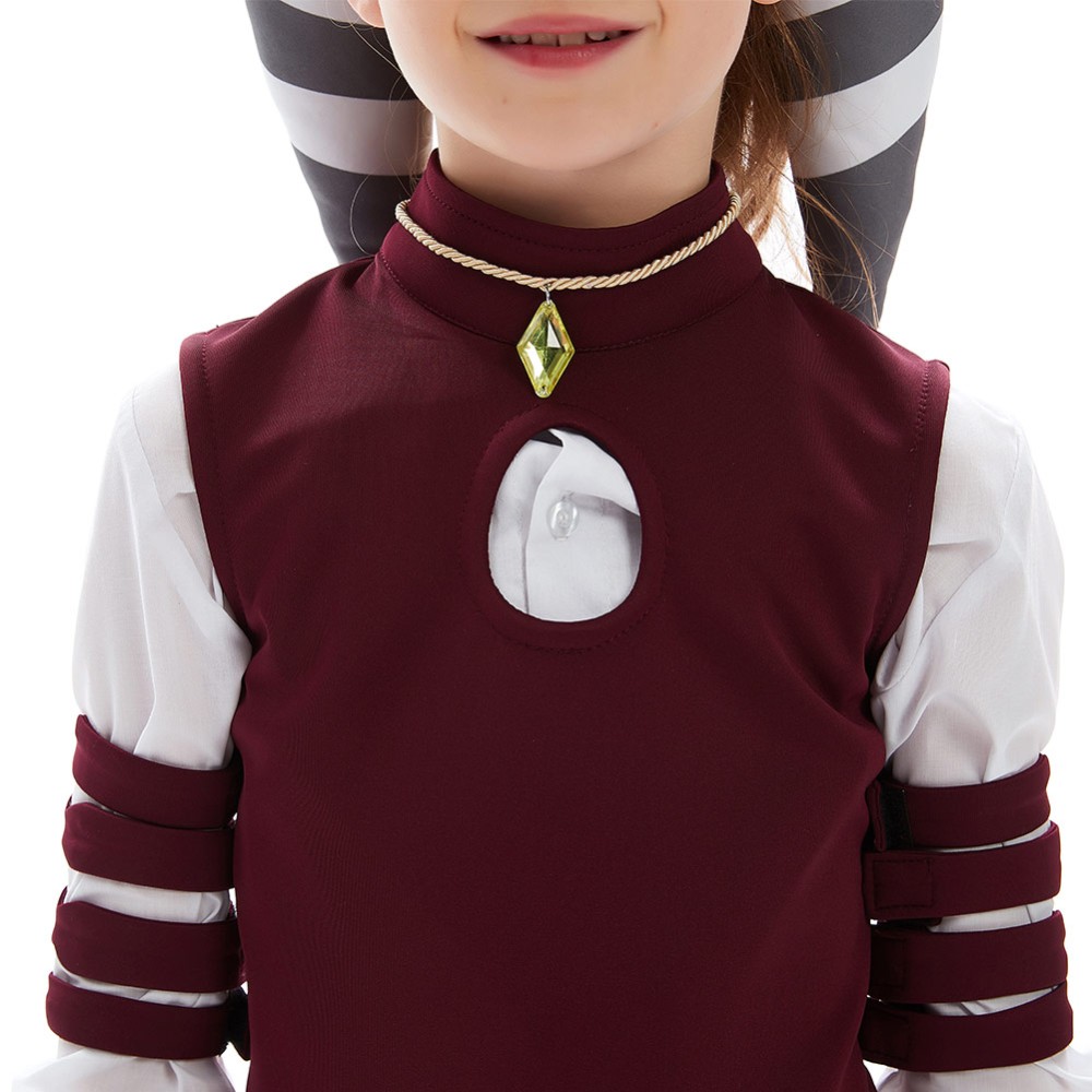 Kids Children Ahsoka Tano Suit Cosplay Costume Halloween Carnival Outfit