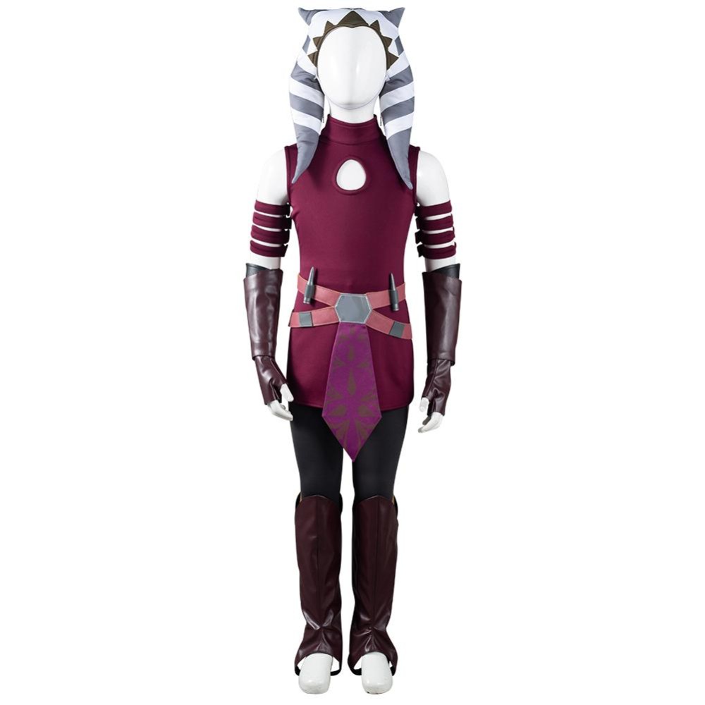 Kids Children Ahsoka Tano Suit Cosplay Costume Halloween Carnival Outfit