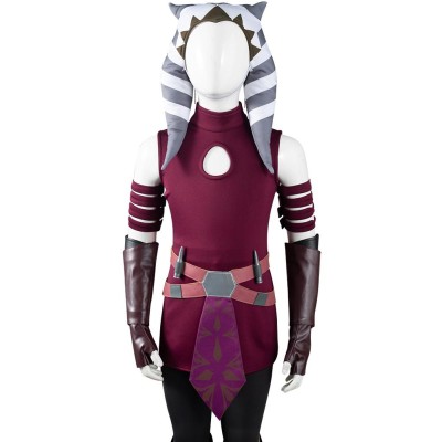 Kids Children Ahsoka Tano Suit Cosplay Costume Halloween Carnival Outfit