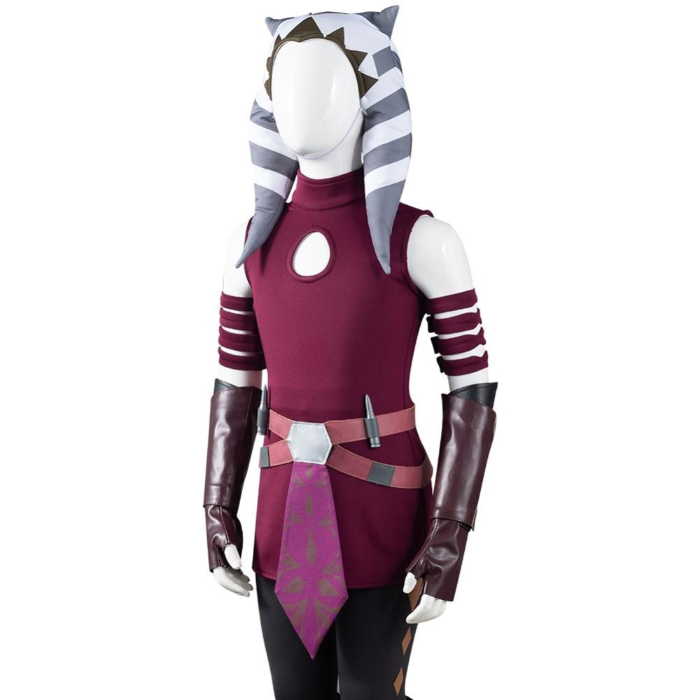 Kids Children Ahsoka Tano Suit Cosplay Costume Halloween Carnival Outfit