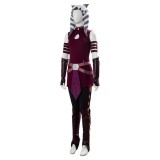 Ahsoka Tano Red Suit Cosplay Costume Halloween Carnival Outfit
