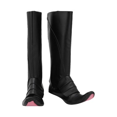 Ahsoka Tano Black PU Leather Shoes Boots Custom Made Accessory Cosplay Costume Halloween Carnival