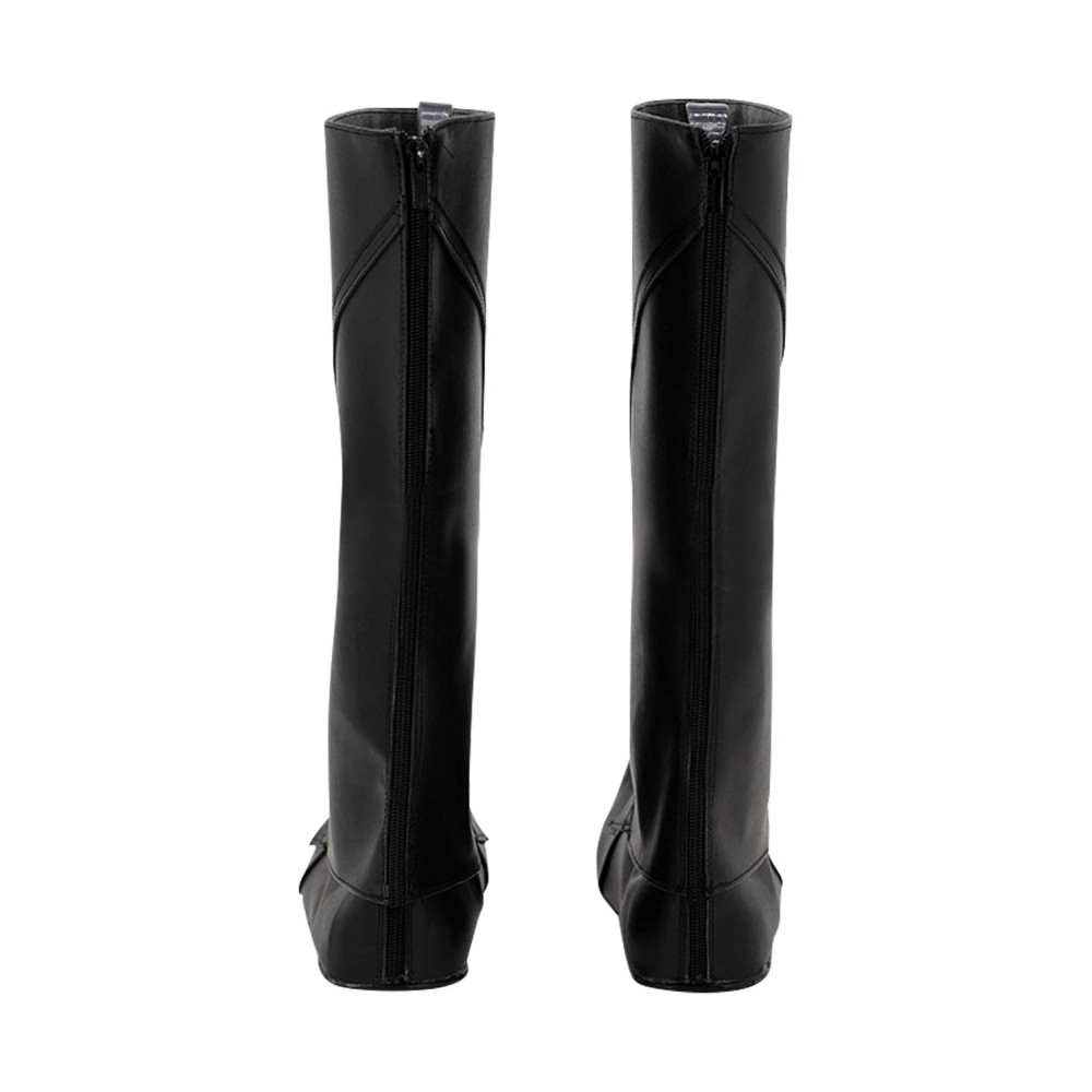 Ahsoka Tano Black PU Leather Shoes Boots Custom Made Accessory Cosplay Costume Halloween Carnival