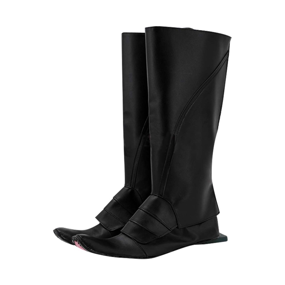 Ahsoka Tano Black PU Leather Shoes Boots Custom Made Accessory Cosplay Costume Halloween Carnival